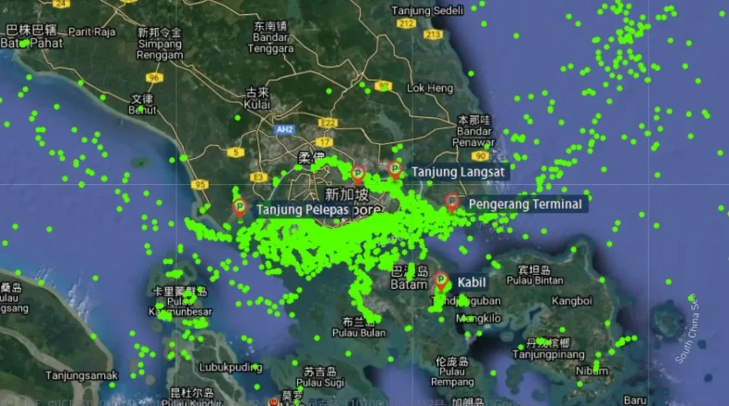 新加坡港口6月1日船位情况 